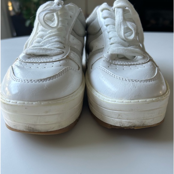 ZARA TRAFALUC WHITE PLATFORM SNEAKER - Picture 4 of 5